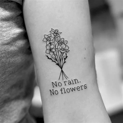 thigh tattoos no flowers|71 Inspirational No Rain No Flowers Tattoo Designs。